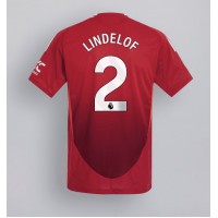 Camisa de Futebol Manchester United Victor Lindelof #2 Equipamento Principal 2024-25 Manga Curta